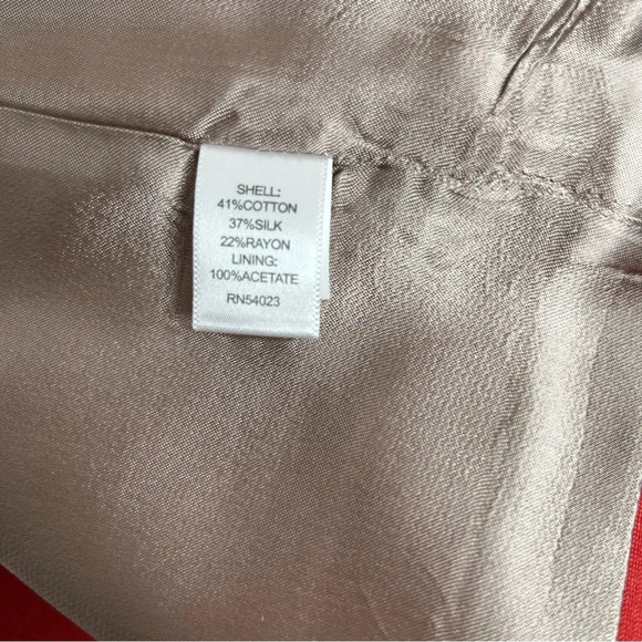 J. Crew Silk Cotton Blend Coral Scoop Neck Jacket Size Medium - Picture 16 of 16